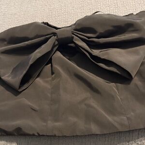 Express Black Satin Clutch